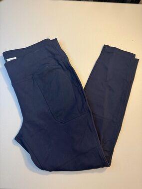 Carhartt Navy Blue Fitted Leggings | Workwear Athleisure Utility Pocket Pants